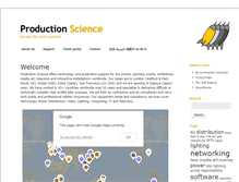 Tablet Screenshot of productionscience.com